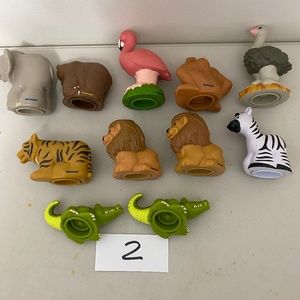 Vintage Fisher Price Little People big hole 11 Africa animals